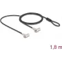 Cavo di sicurezza Navilock 20936 nero argento 1,8 m