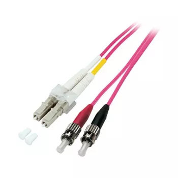 Cavo patch fibra ottica duplex OM4 (multimodale, 50/125) LC/ST, LSZH, polarità reversibile, 1m, Good Connections®