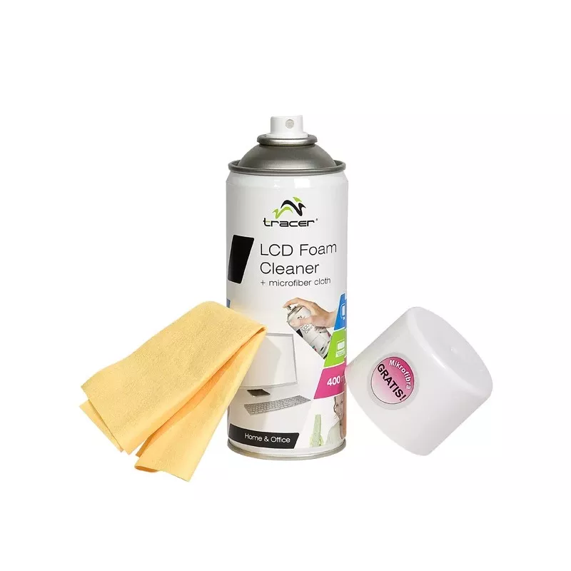 Detergente in schiuma per LCD 400 ml + panno in microfibra