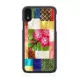 Custodia per cellulare iKins per iPhone XR — motivo fiori di ciliegio, nero