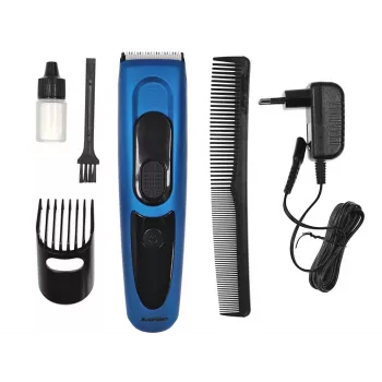 Rifinitore per capelli BLAUPUNKT HCC401 — regolabile 3–24 mm, ricaricabile, nero/blu