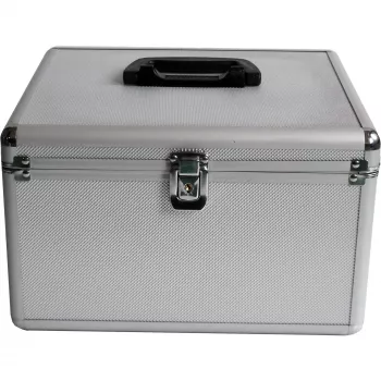 MEDIARANGE BOX76 - scatola per conservazione - 300 dischi - argento - pile - plastica - legno - 120 mm - alluminio