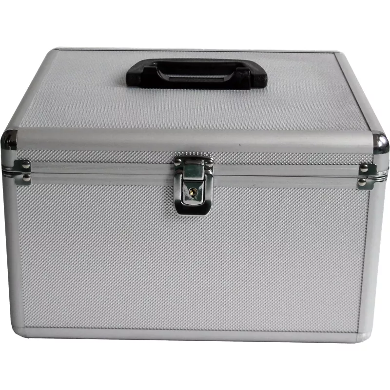 MEDIARANGE BOX76 - scatola per conservazione - 300 dischi - argento - pile - plastica - legno - 120 mm - alluminio