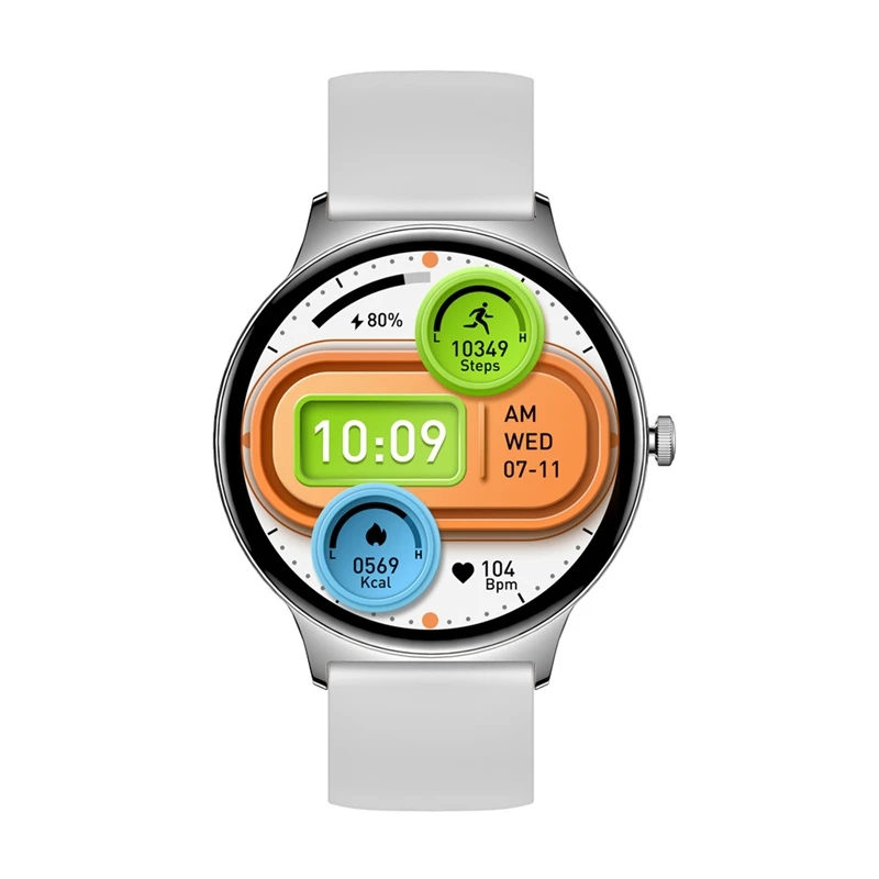 Smartwatch Colmi V89 argento con Bluetooth e cardiofrequenzimetro