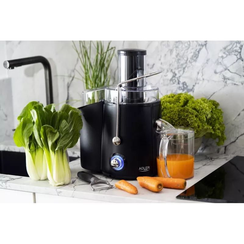 Estrattore centrifugo Adler AD 4127 — 1000 W, nero, contenitore per succo, 3,9 kg
