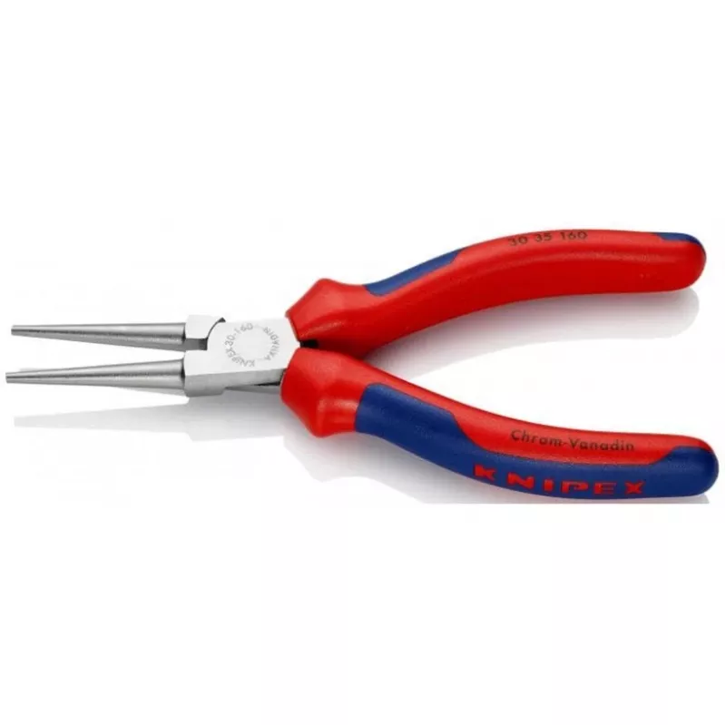 KNIPEX 30 35 160 – Pinza piatta a punte – 2,5 mm – 4,1 cm – Acciaio – Blu/Rosso – 16 cm