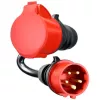 Adattatore per Gemini flex 22 kW CEE rosso trifase 32A > CEE rosso 16A nero 30cm