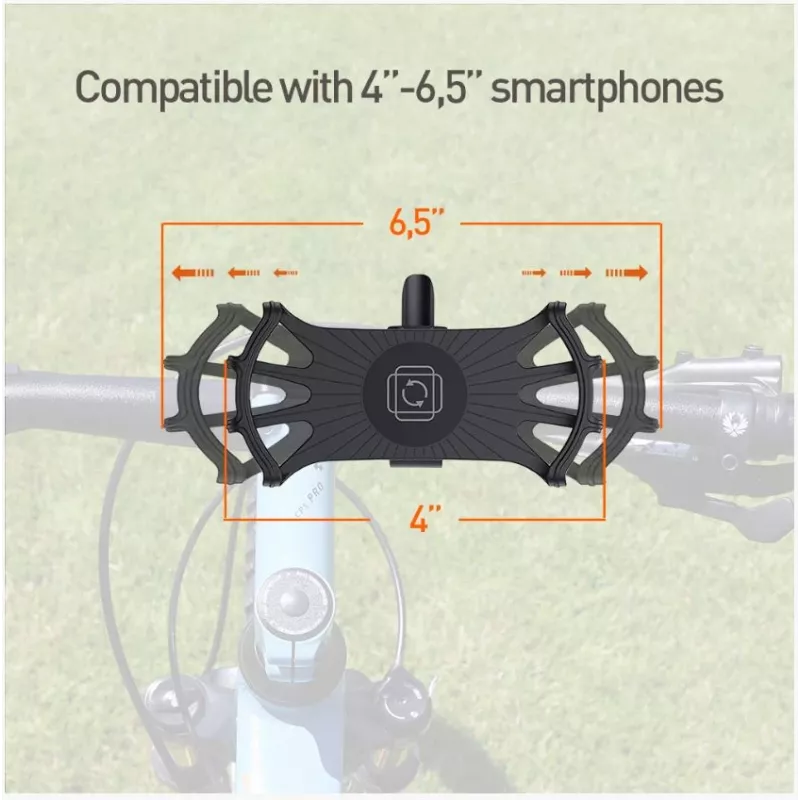 Supporto per bici Tellur BPH100 nero – supporto da manubrio per smartphone, supporto regolabile