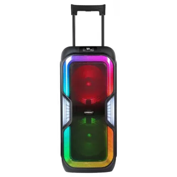 Altoparlante Power Audio Party Box BT karaoke 2 microfoni telecomando PRIME3 APS91