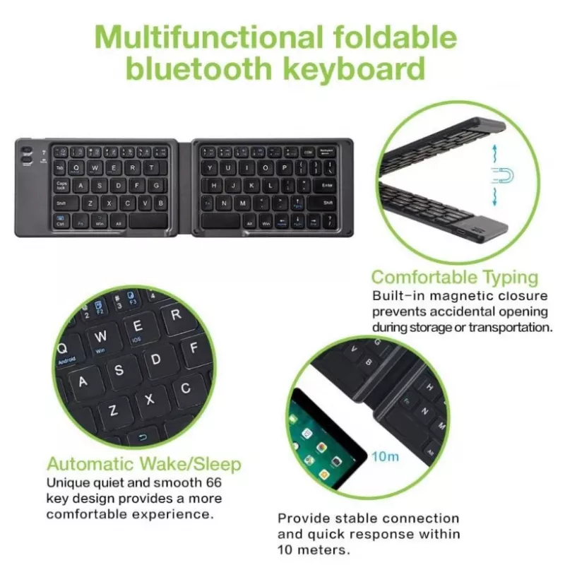 Tastiera wireless pieghevole Bluetooth 3.0