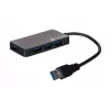 Hub USB NATEC Moth 4 porte USB 3.2 Gen 1 Type-A (5000 Mbit/s), alimentato via USB, nero, cavo 0,15 m