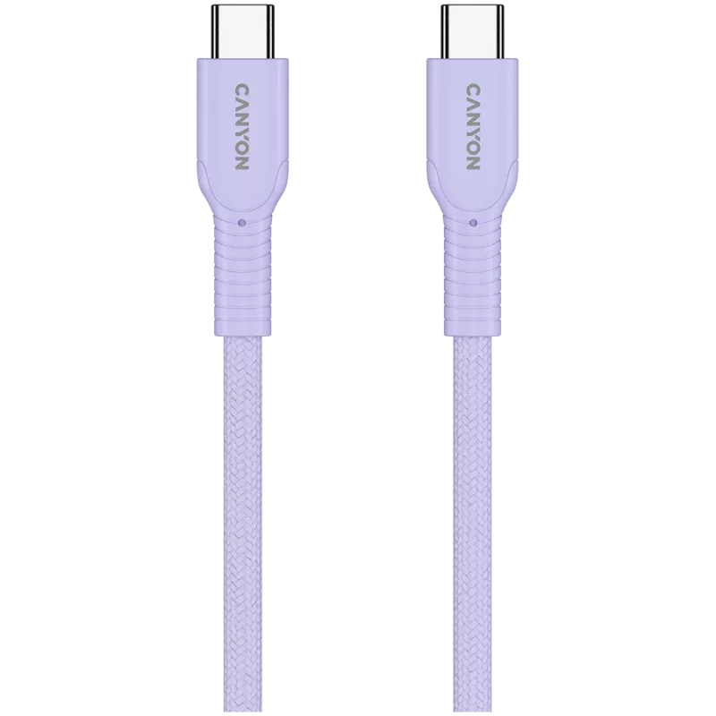 CANYON cavo OnWire 60CL C-C 60W COLOR intrecciato 1m viola