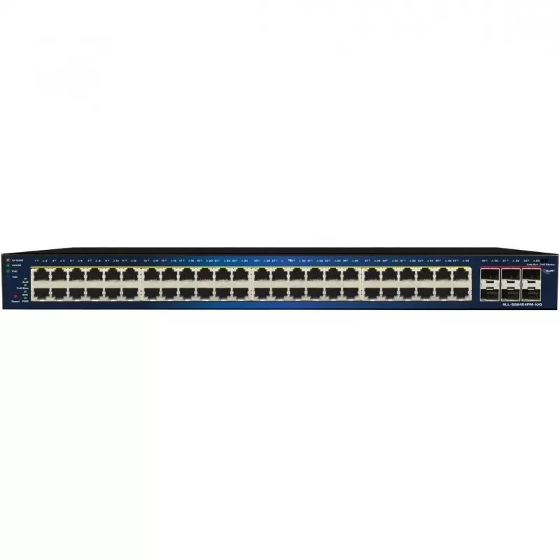Switch PoE managed ALLNET ALL-SG8454PM-10G con 48+6 porte PoE e uplink 10G