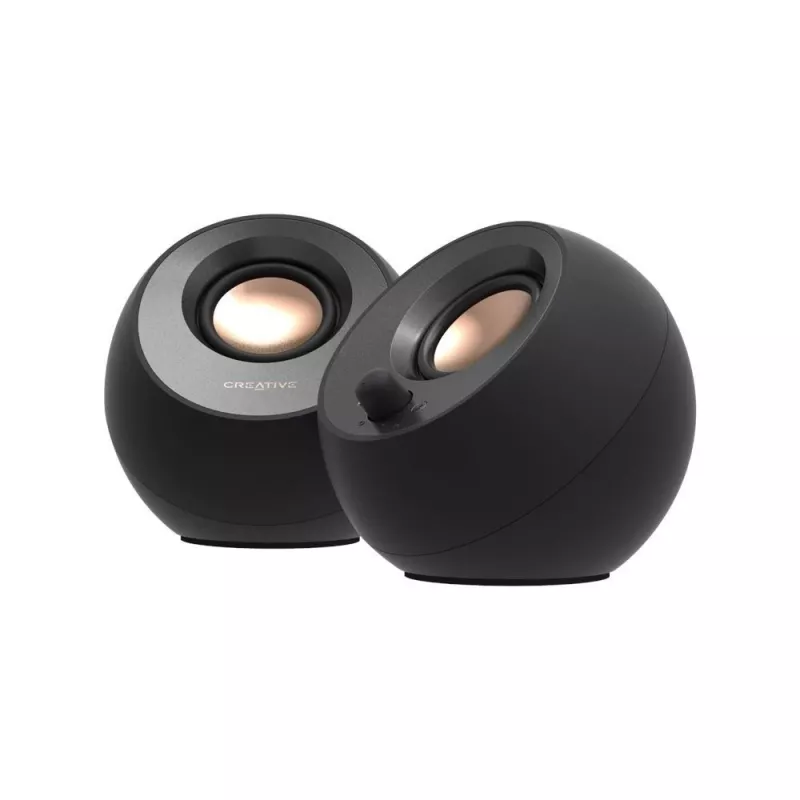 CREATIVE Pebble V3 diffusori da scrivania 2.0 minimalisti USB-C con audio USB, Clear Dialog Enhancement, Bluetooth 5.0, 8W RMS con 16W di picco