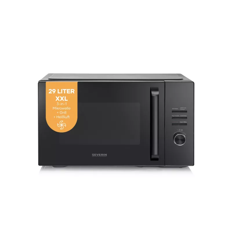 Microonde combinato SEVERIN MW 7798, da tavolo, 29 l, 900 W, nero, piatto rotante 315 mm