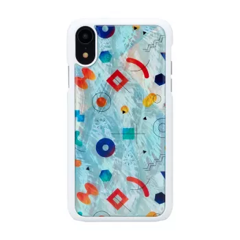 Custodia per smartphone iKins per iPhone XR — custodia protettiva Poppin Rock bianco