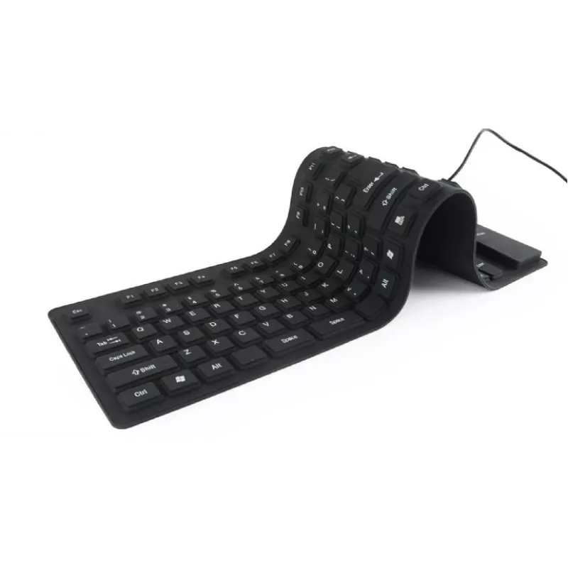 Tastiera in silicone USB+PS/2 nero