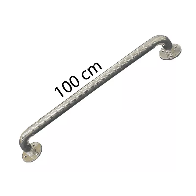 Corrimano ondulato in acciaio inox per bagno 100 cm