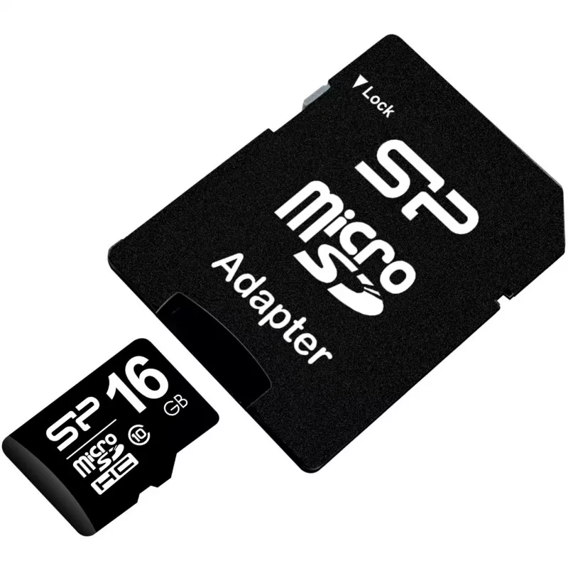 Scheda di memoria MicroSDHC Silicon Power 16GB Class 10 UHS-I U1 40 MB/s, impermeabile, nera