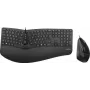 Perixx PERIDUO-505B, DE, set tastiera e mouse, cavo USB, ergonomico, nero (PERIDUO-505B)