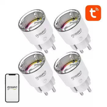 Presa smart Gosund EP2 10A – set di 4 prese Wi-Fi, controllo remoto individuale, monitoraggio energia