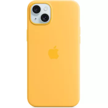 Custodia in silicone Cover Apple iPhone 15 Plus MagSafe arancione