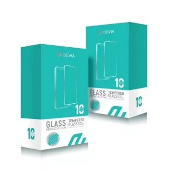 Protezione schermo Devia Temperglas Entire View per iPhone XS Max – trasparente, confezione da 10