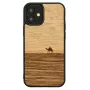 Custodia protettiva Man and Wood per iPhone 12 mini — Terra nero