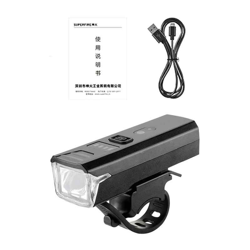 Luce per bici Superfire BL56-A — luce anteriore LED ricaricabile compatta