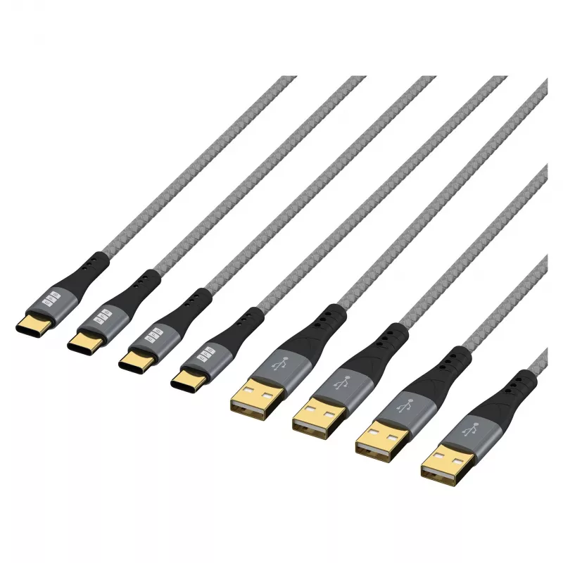 EFB Elektronik Set di cavi USB-A a USB-C 60W QC 3A+ - Digitale/Dati (USB-AC-00005)