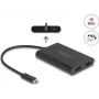 Adattatore DELOCK USB-C a 2× DisplayPort 4K 60 Hz — modello 64308