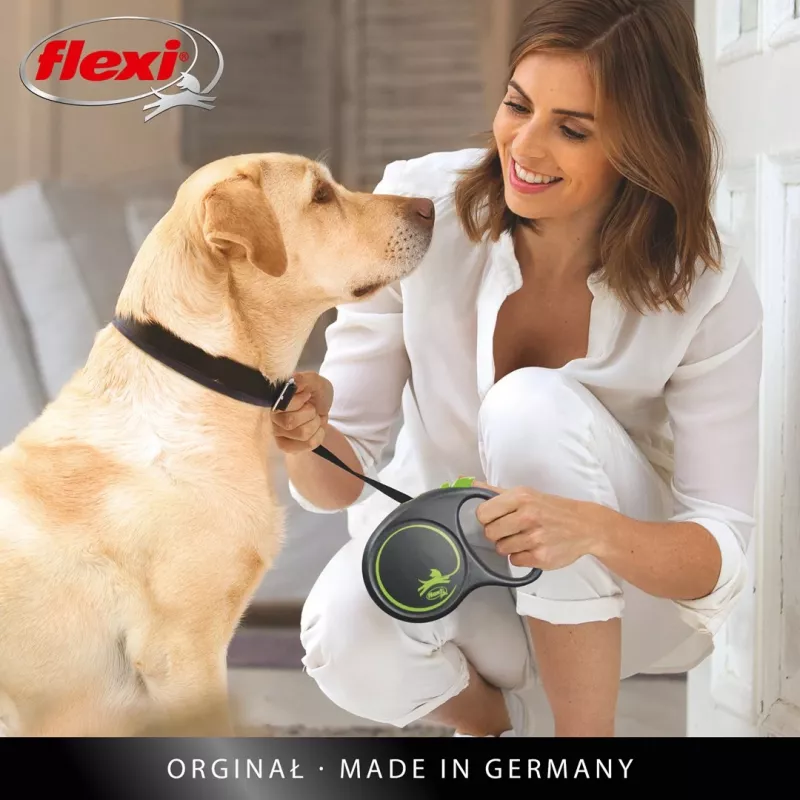 Flexi Black Design L 5 m guinzaglio per cani con meccanismo a rotella
