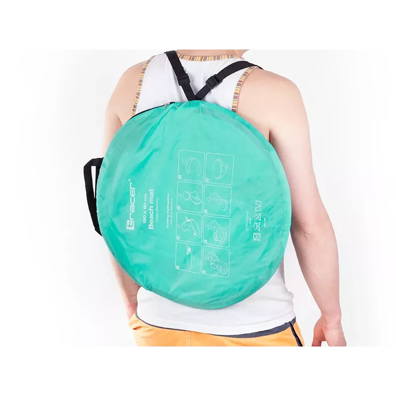 Stuoia da spiaggia TRACER Pop Up 46948 – stuoia pieghevole leggera e portatile color menta