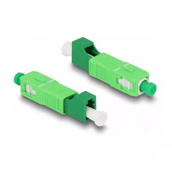 Accoppiatore ibrido in fibra ottica DeLOCK SC Simplex maschio su LC Simplex femmina verde