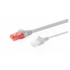 Cavo patch CAT6 U-UTP DIGITUS 1 m sottile, grigio — confezione da 10