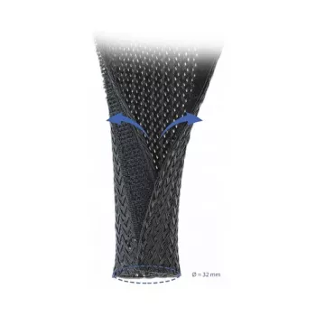 Guaina intrecciata DeLOCK 19059 10 m x 32 mm nero