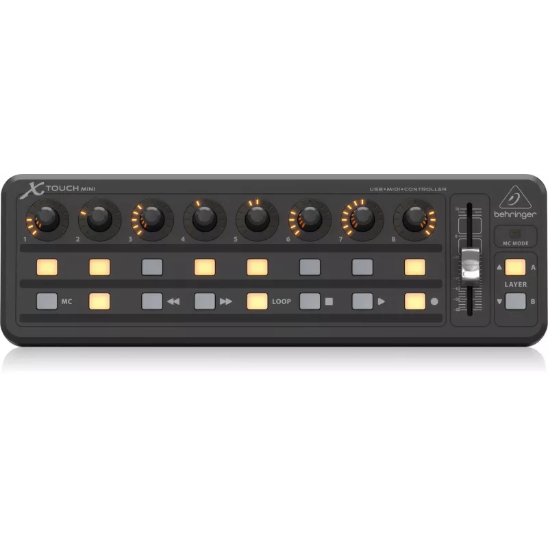 Tastiera MIDI USB Behringer X-TOUCH MINI tipo di controllo tasti manopole slider
