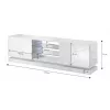 Cama Meble QIU 160 mobile TV, MDF, bianco lucido