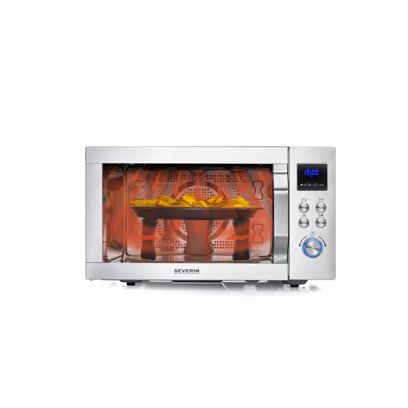 Microonde combinato SEVERIN MW 7918, a libera installazione, 25 L, 900 W, display LED, argento