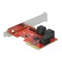 Scheda SATA PCI Express x4 DeLOCK 6 porte formato Low Profile