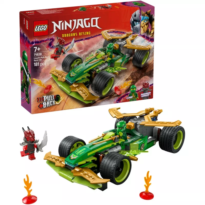 LEGO Set da costruzione NINJAGO Lloyds Action Speedster 71828, 181 pezzi, 2 minifigure, età 7+