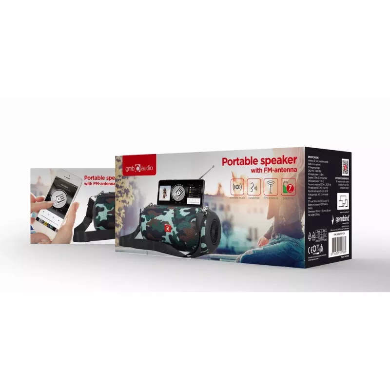 Altoparlante portatile Gembird SPK-BT-17-CM mimetico