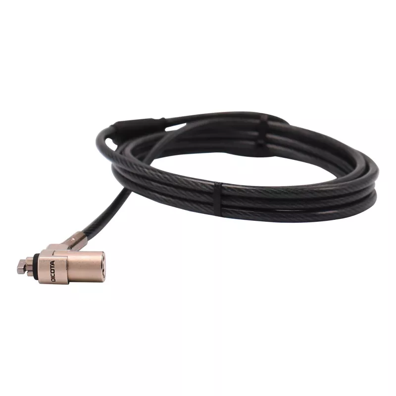 DICOTA Security T-Lock Ultra sottile V2 - cavo di sicurezza con lucchetto - 2 m