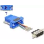 D-Sub 15 maschio su RJ12 femmina kit di montaggio, DELOCK, blu