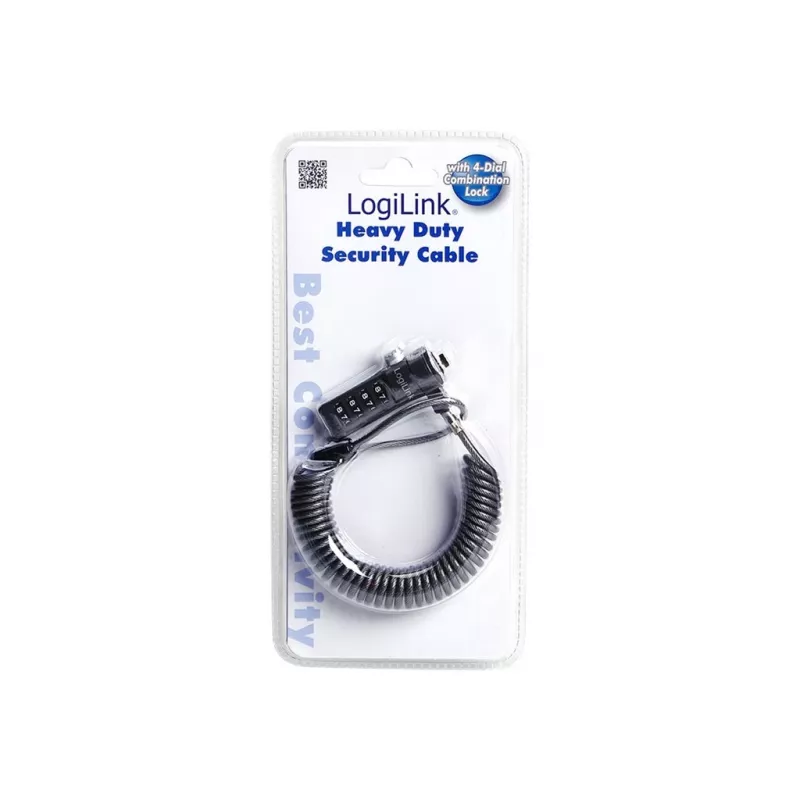 LogiLink NBS004 Cavo di sicurezza nero 1,8 m