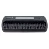 Caricabatterie everActive NC-1200 – caricabatterie universale a 12 vani per AA/AAA, ingresso 12 V, nero