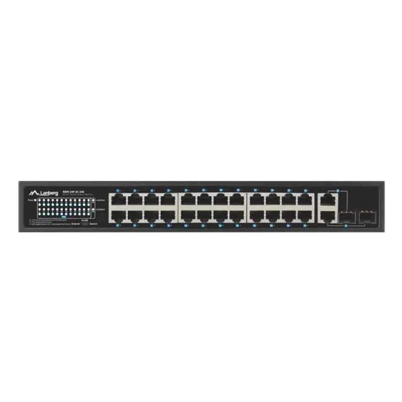 Lanberg RSFE-24P-2C-250 switch di rete unmanaged Gigabit Ethernet (10/100/1000)