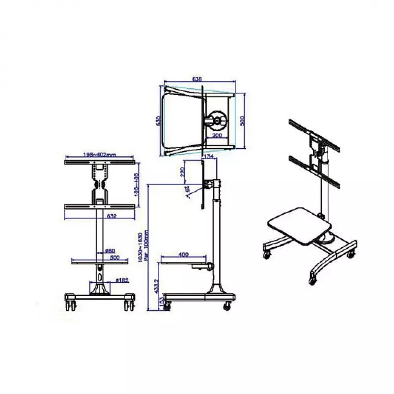 VALUE supporto mobile per LCD/TV, 27-47