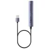 Hub USB Unitek H1208CGY01 — 4 porte USB 3.0 (5 Gbit/s), retrocompatibile con USB 2.0, alluminio