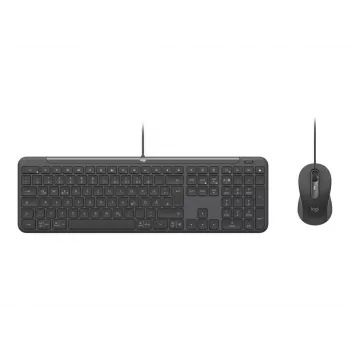 Tastiera USB con filo Logitech 920-013343 layout tedesco QWERTZ graphite